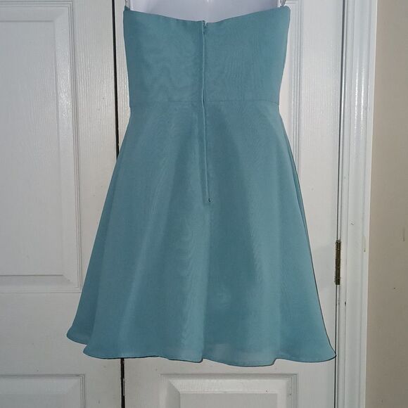 Alfred Angelo Style# 7176 Strapless chiffon beyond the sea dress Sz 4 NWOT - Picture 5 of 11